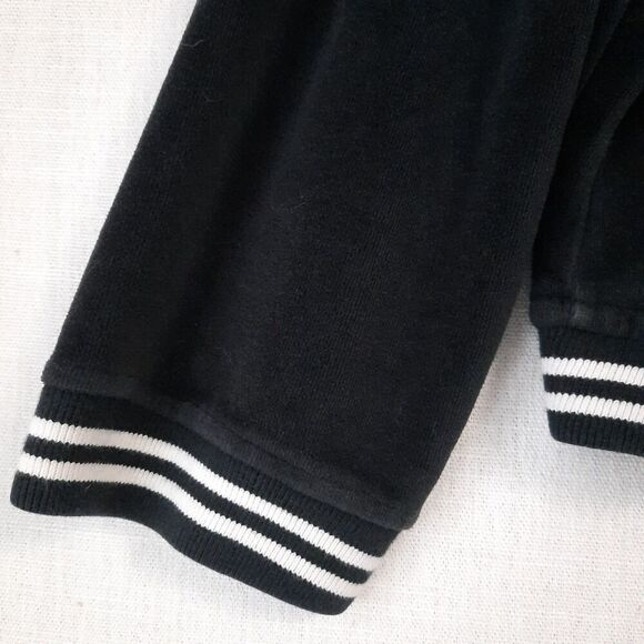 Cato Velour Black Track Jacket Size 22W-24W White Stripes Cotton Blend Y2K Style - Picture 5 of 10